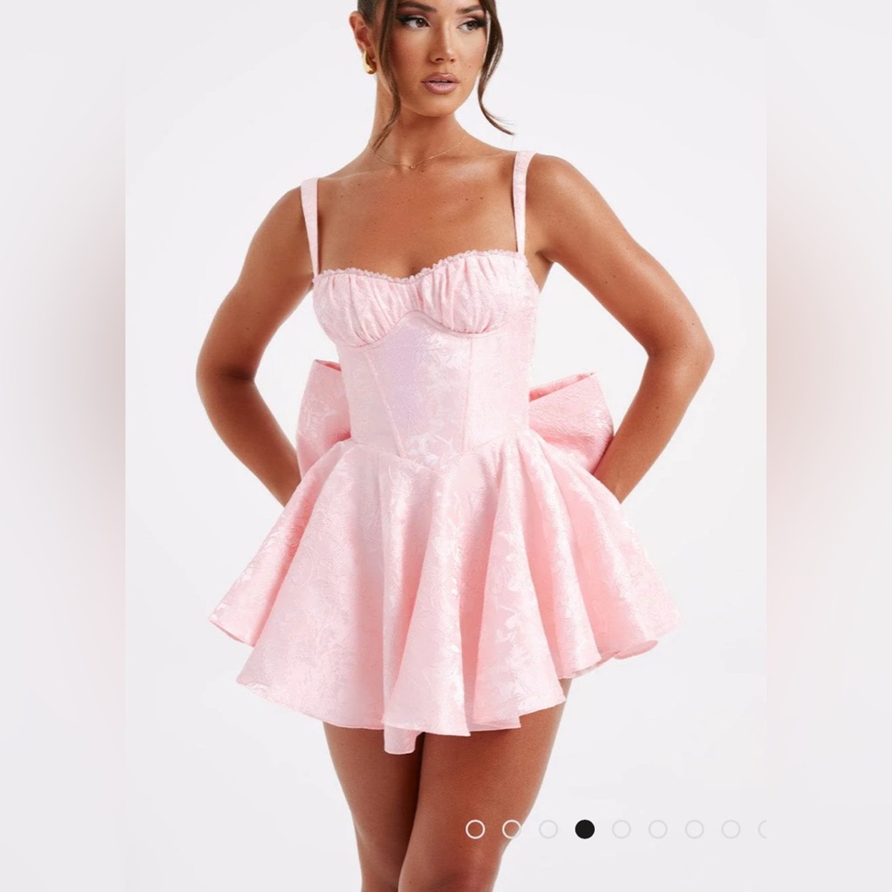 Babyboo Emelie Playsuit Blush bow dress size XL